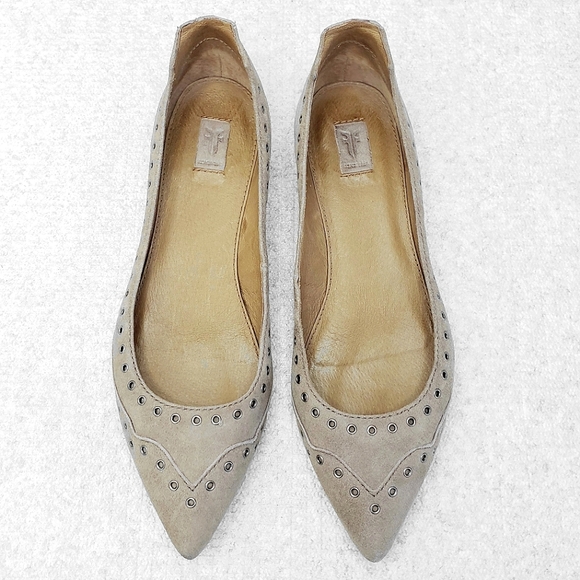 FRYE Studded Suede Ballet Flats - Picture 5 of 9